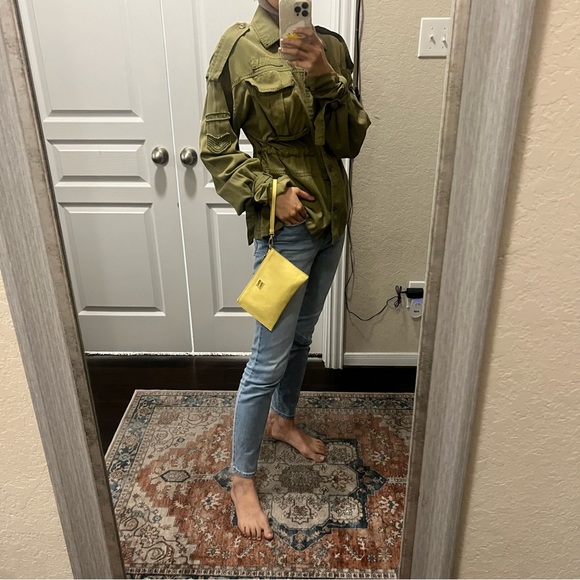 Miu Miu Yellow Nappa Leather Wristlet Small - Picture 16 of 16